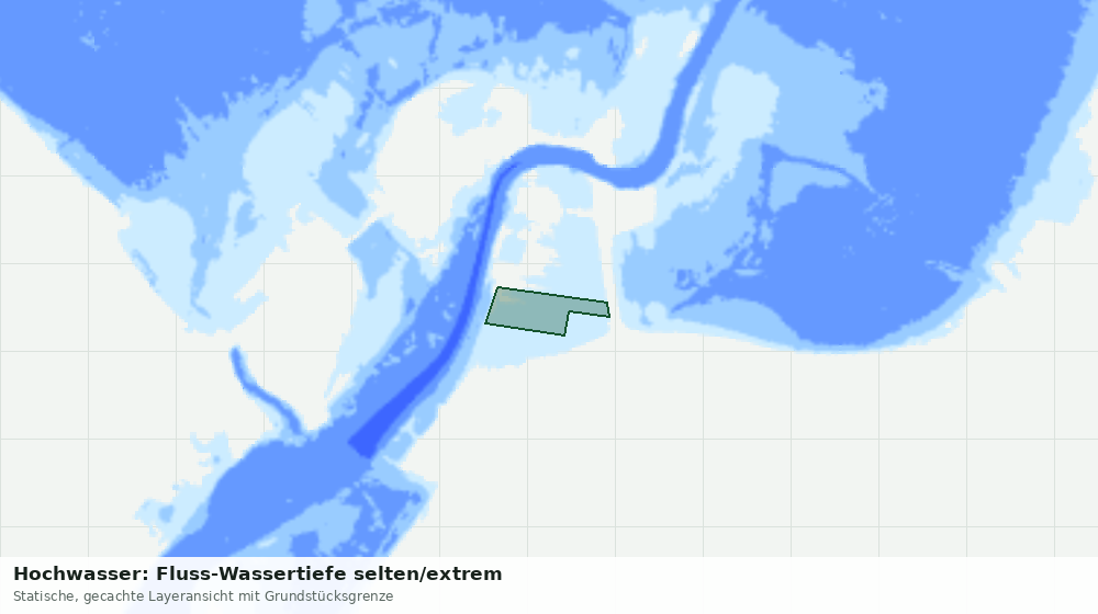 Statische Kartenansicht: Hochwasser: Fluss-Wassertiefe selten/extrem