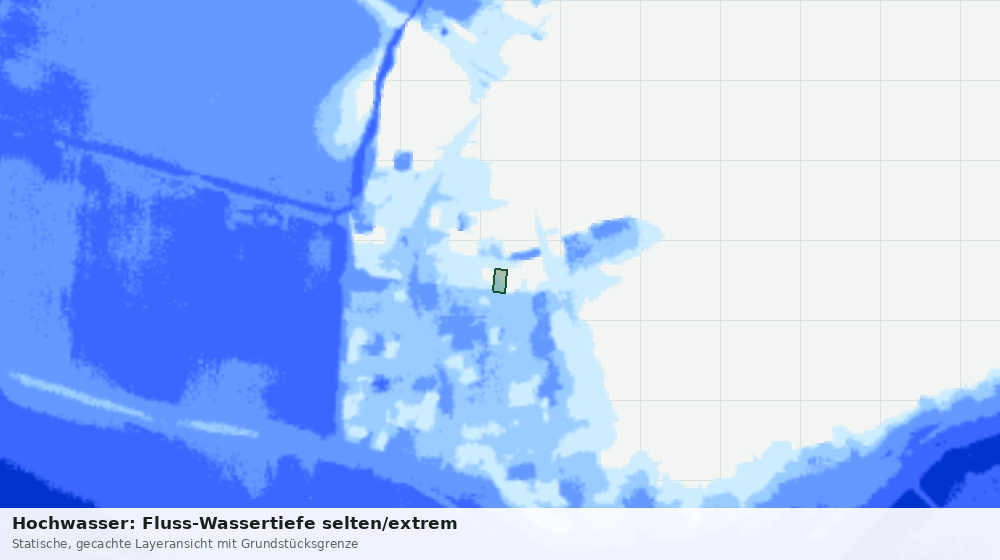 Statische Kartenansicht: Hochwasser: Fluss-Wassertiefe selten/extrem