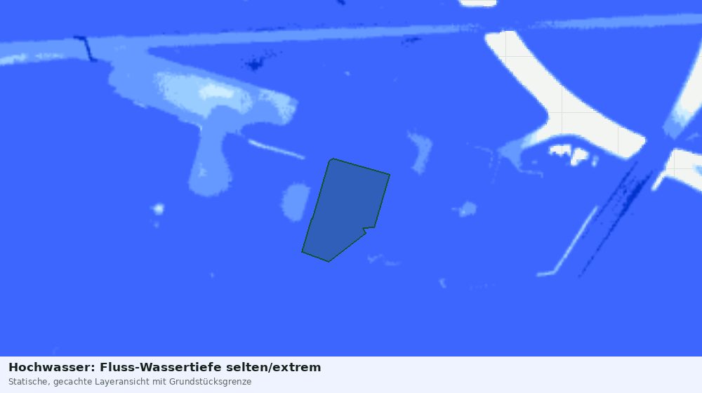 Statische Kartenansicht: Hochwasser: Fluss-Wassertiefe selten/extrem