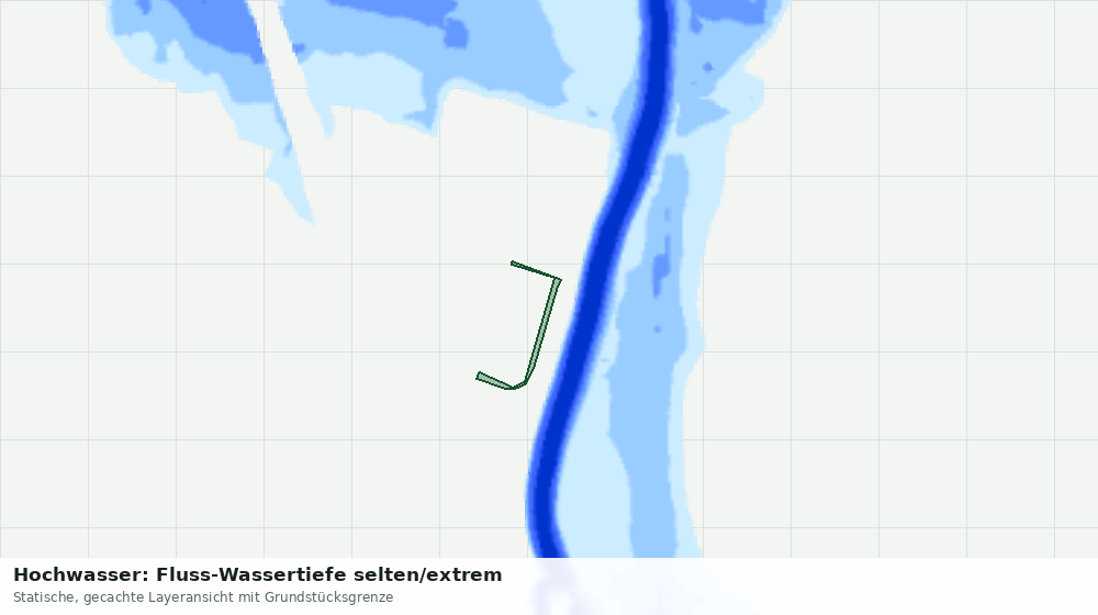 Statische Kartenansicht: Hochwasser: Fluss-Wassertiefe selten/extrem