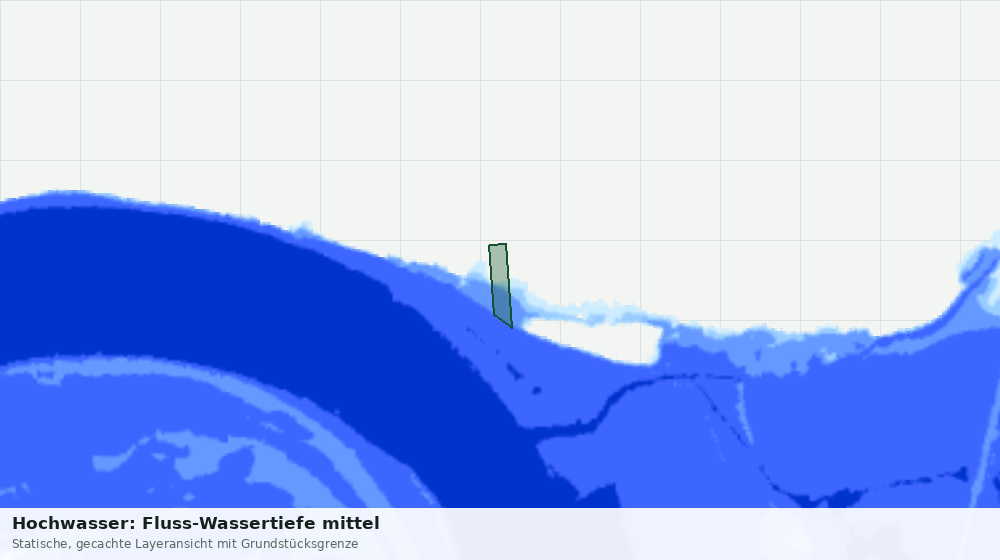 Statische Kartenansicht: Hochwasser: Fluss-Wassertiefe mittel