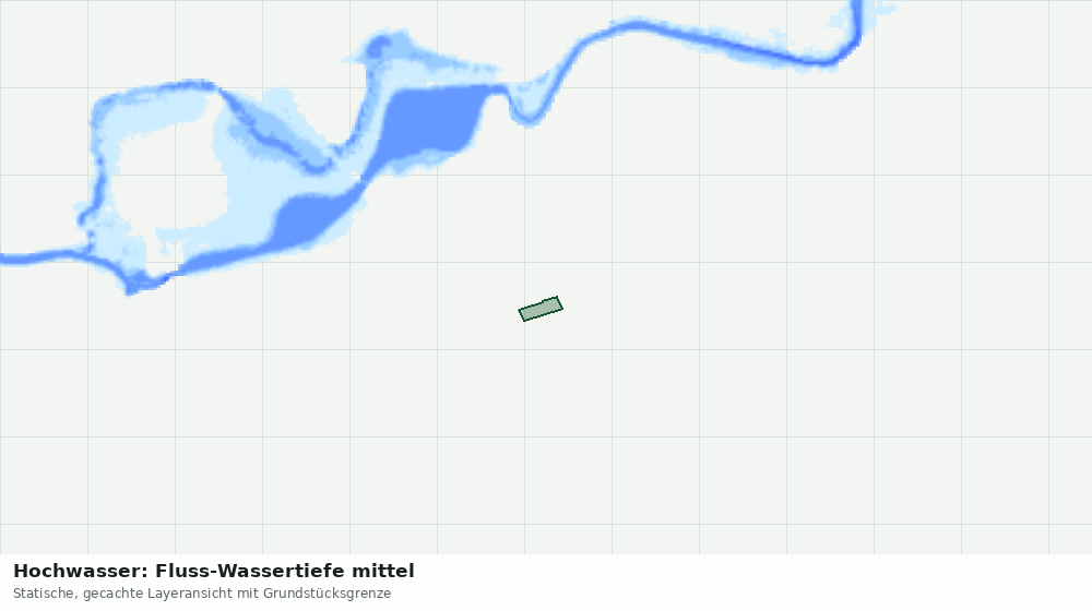 Statische Kartenansicht: Hochwasser: Fluss-Wassertiefe mittel