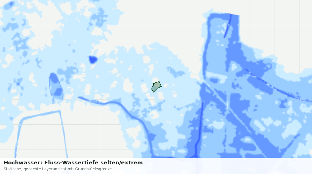 Statische Kartenansicht: Hochwasser: Fluss-Wassertiefe selten/extrem