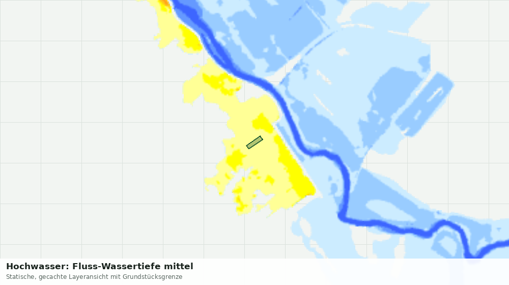 Statische Kartenansicht: Hochwasser: Fluss-Wassertiefe mittel