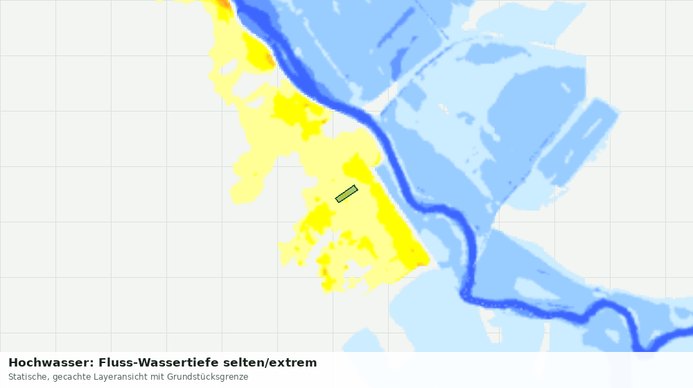 Statische Kartenansicht: Hochwasser: Fluss-Wassertiefe selten/extrem