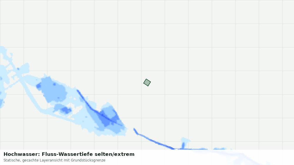 Statische Kartenansicht: Hochwasser: Fluss-Wassertiefe selten/extrem