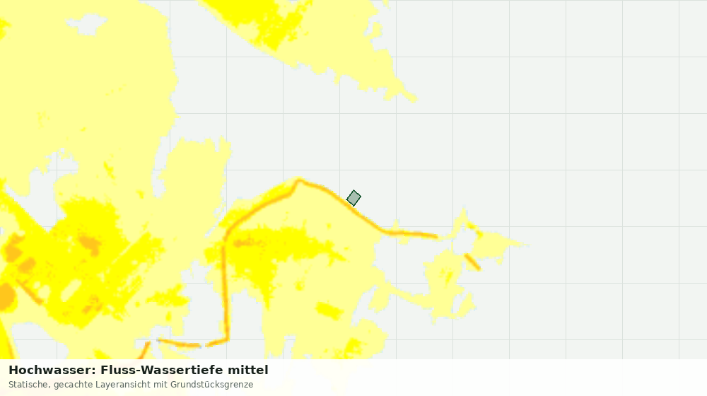 Statische Kartenansicht: Hochwasser: Fluss-Wassertiefe mittel