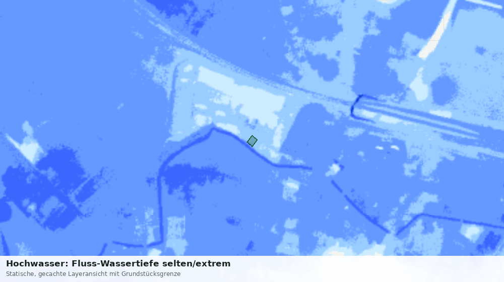 Statische Kartenansicht: Hochwasser: Fluss-Wassertiefe selten/extrem