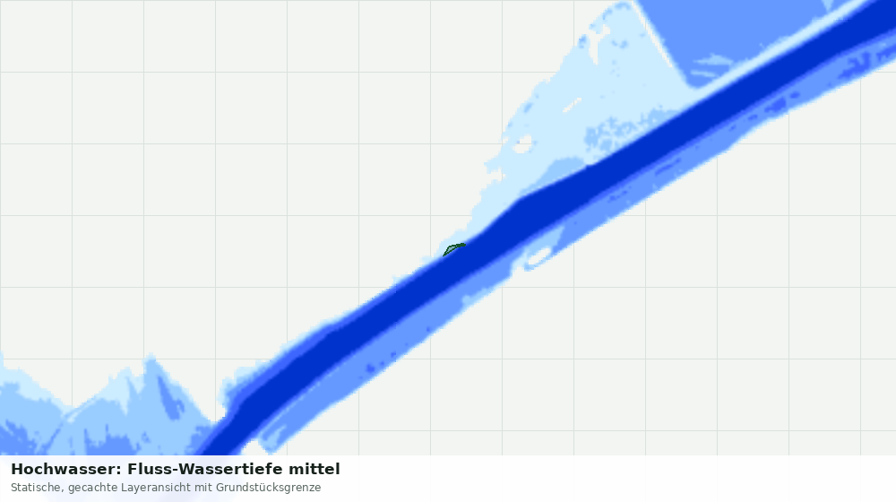 Statische Kartenansicht: Hochwasser: Fluss-Wassertiefe mittel