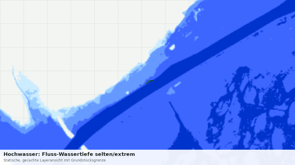 Statische Kartenansicht: Hochwasser: Fluss-Wassertiefe selten/extrem