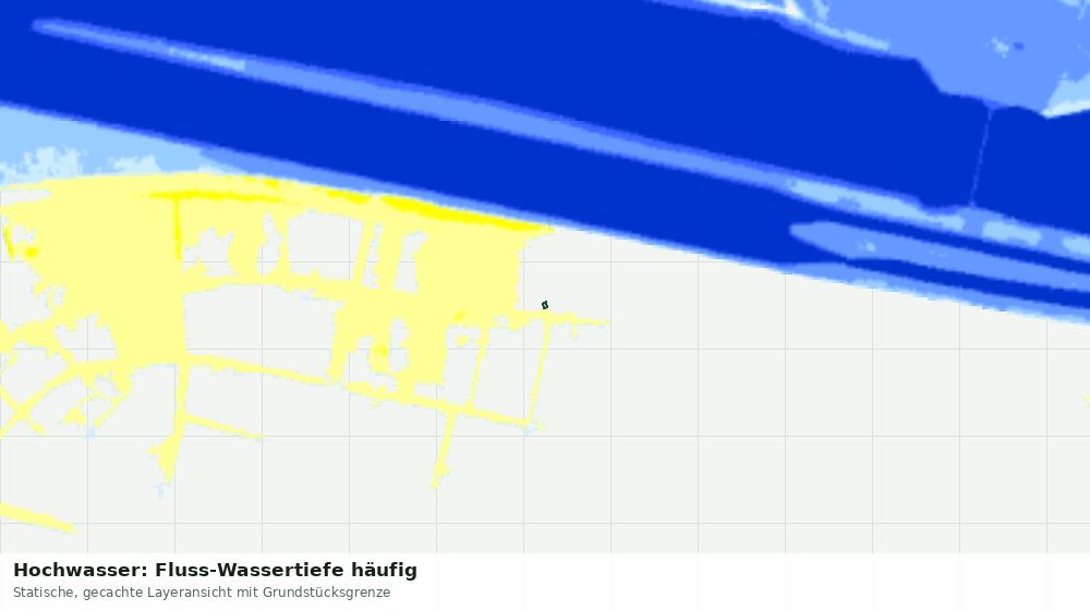 Statische Kartenansicht: Hochwasser: Fluss-Wassertiefe häufig