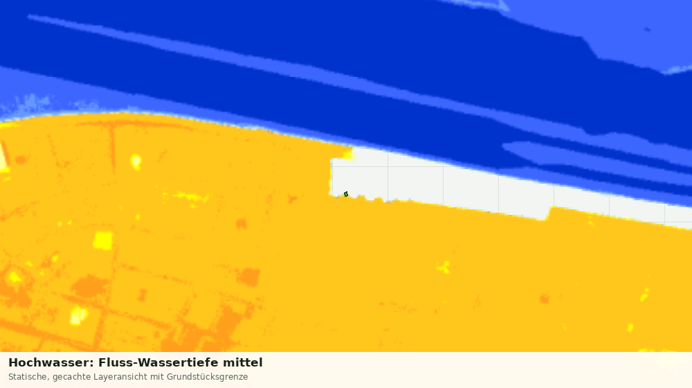 Statische Kartenansicht: Hochwasser: Fluss-Wassertiefe mittel