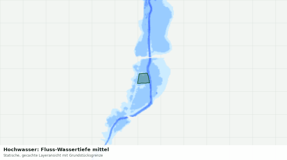 Statische Kartenansicht: Hochwasser: Fluss-Wassertiefe mittel