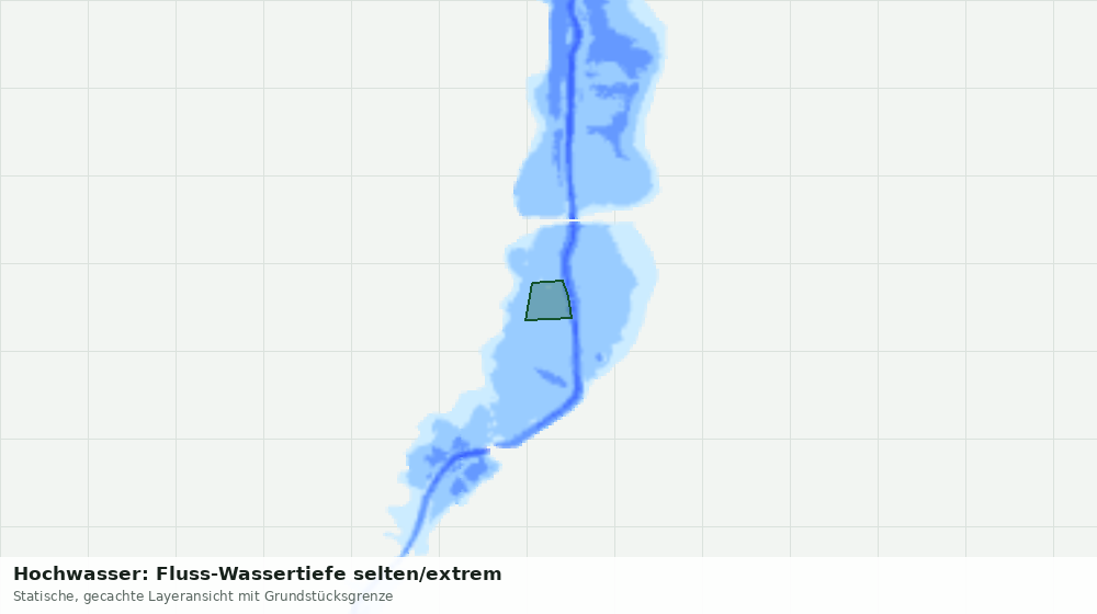 Statische Kartenansicht: Hochwasser: Fluss-Wassertiefe selten/extrem