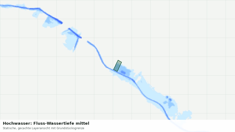 Statische Kartenansicht: Hochwasser: Fluss-Wassertiefe mittel
