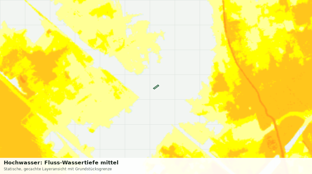 Statische Kartenansicht: Hochwasser: Fluss-Wassertiefe mittel