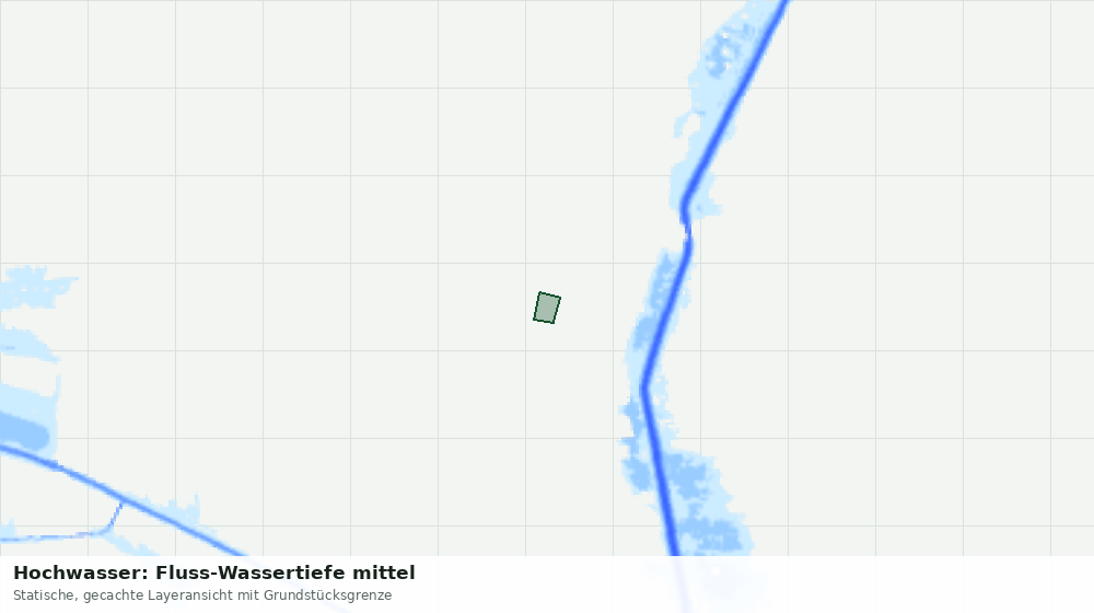 Statische Kartenansicht: Hochwasser: Fluss-Wassertiefe mittel
