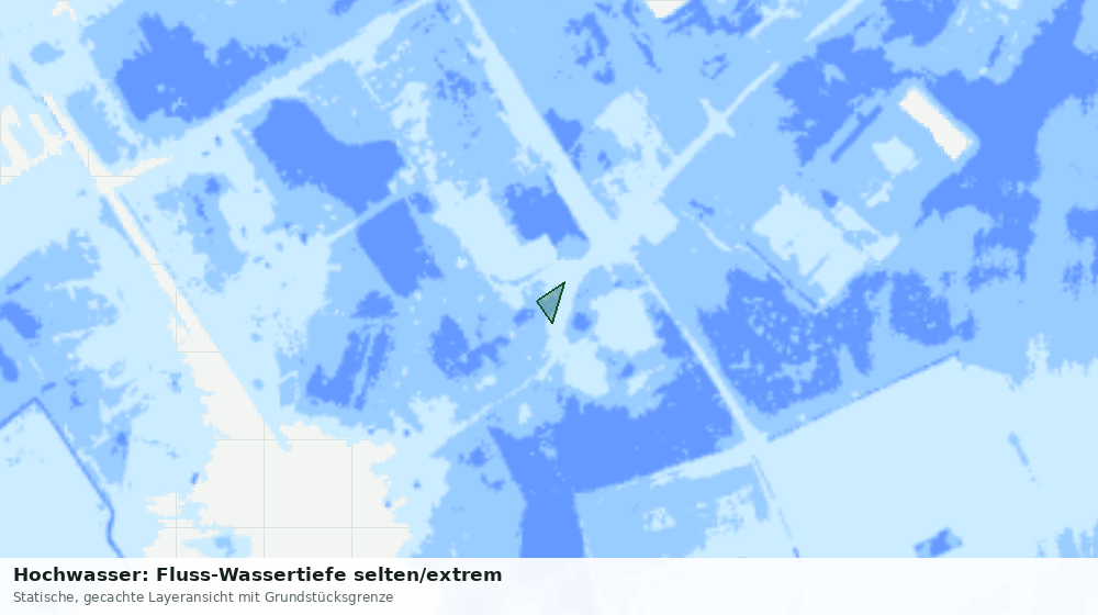 Statische Kartenansicht: Hochwasser: Fluss-Wassertiefe selten/extrem