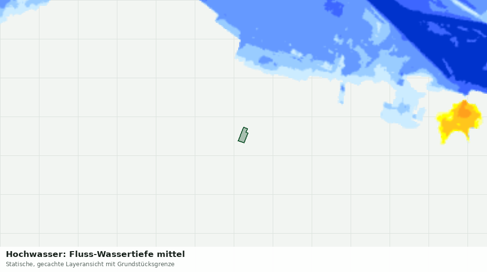 Statische Kartenansicht: Hochwasser: Fluss-Wassertiefe mittel