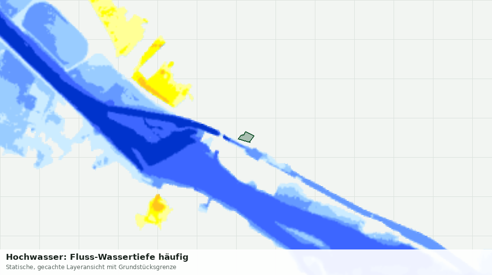 Statische Kartenansicht: Hochwasser: Fluss-Wassertiefe häufig