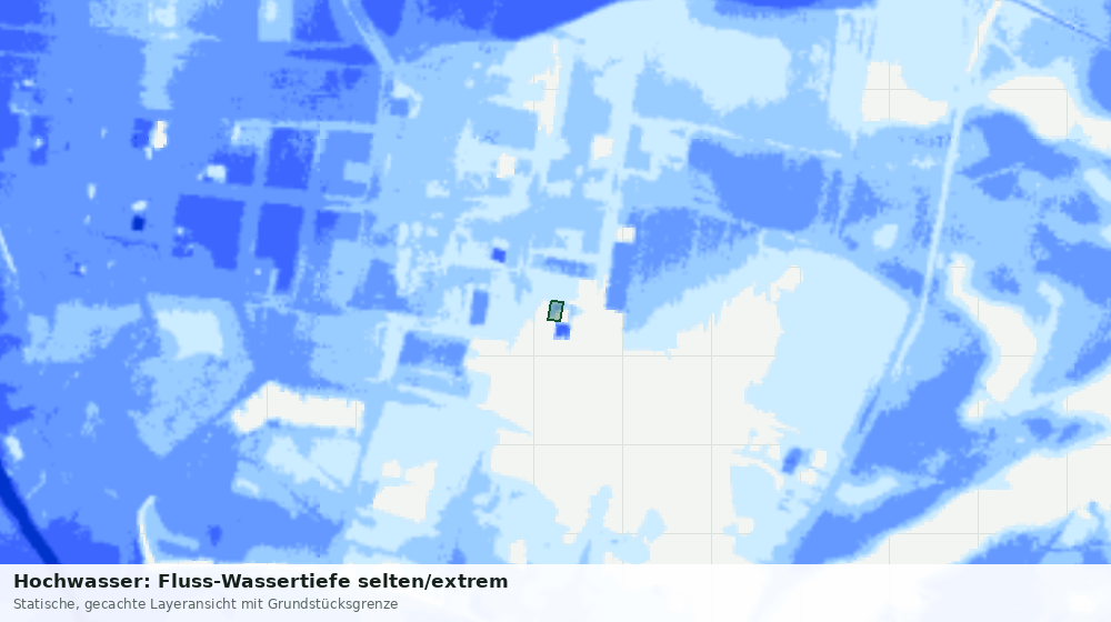 Statische Kartenansicht: Hochwasser: Fluss-Wassertiefe selten/extrem