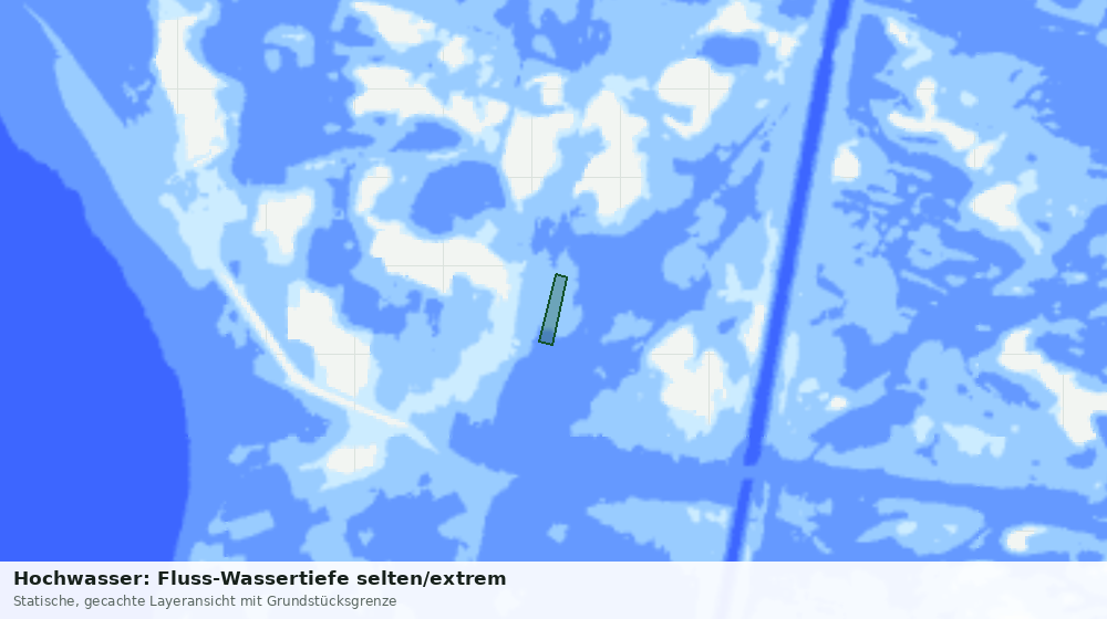 Statische Kartenansicht: Hochwasser: Fluss-Wassertiefe selten/extrem