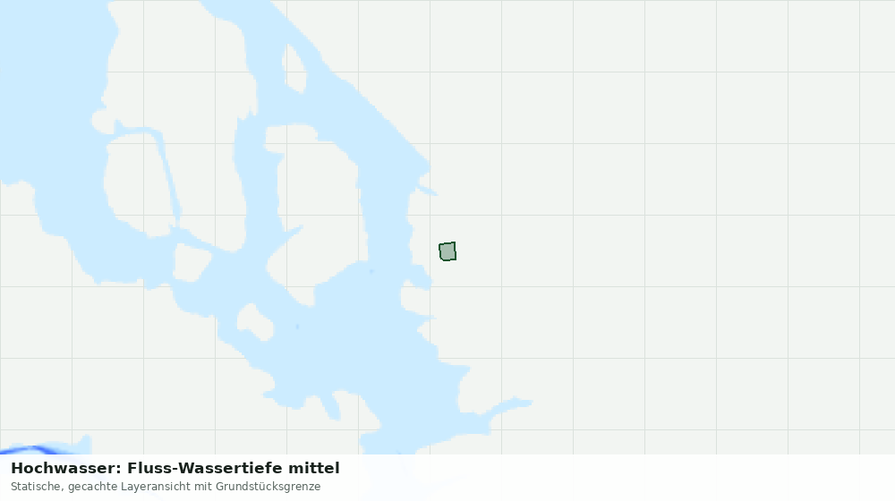 Statische Kartenansicht: Hochwasser: Fluss-Wassertiefe mittel