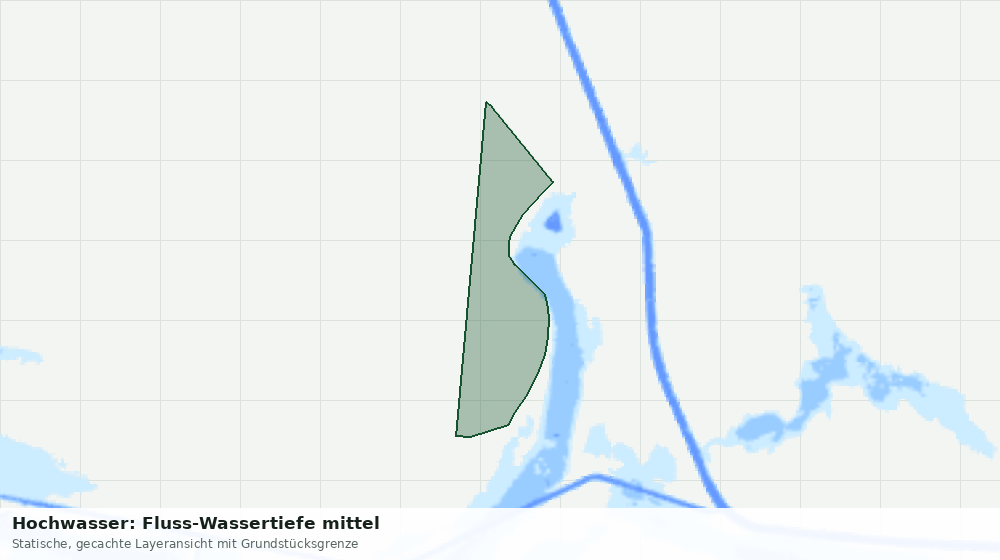 Statische Kartenansicht: Hochwasser: Fluss-Wassertiefe mittel