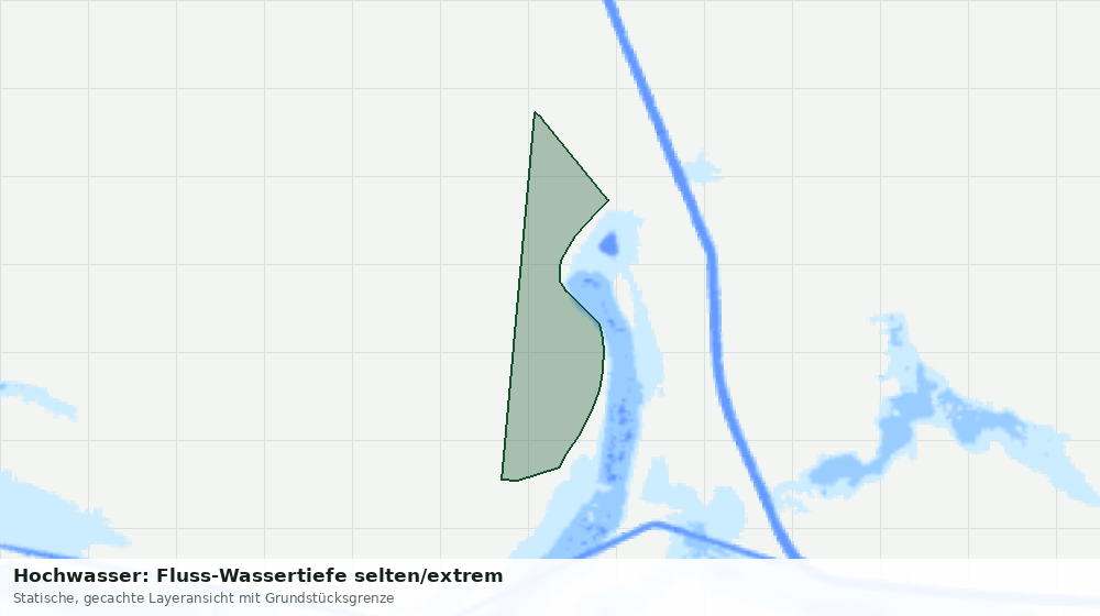 Statische Kartenansicht: Hochwasser: Fluss-Wassertiefe selten/extrem