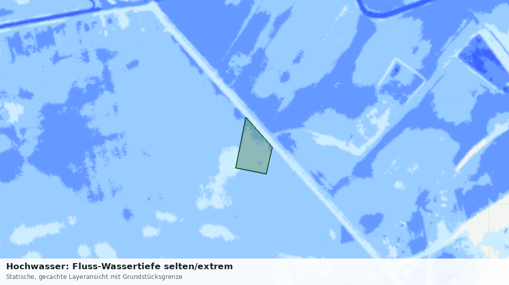 Statische Kartenansicht: Hochwasser: Fluss-Wassertiefe selten/extrem