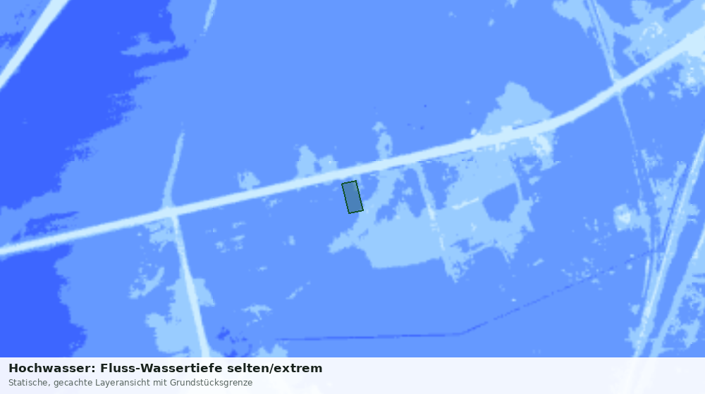 Statische Kartenansicht: Hochwasser: Fluss-Wassertiefe selten/extrem