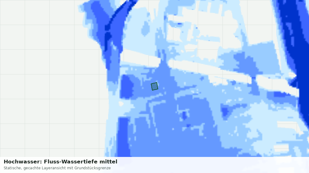 Statische Kartenansicht: Hochwasser: Fluss-Wassertiefe mittel