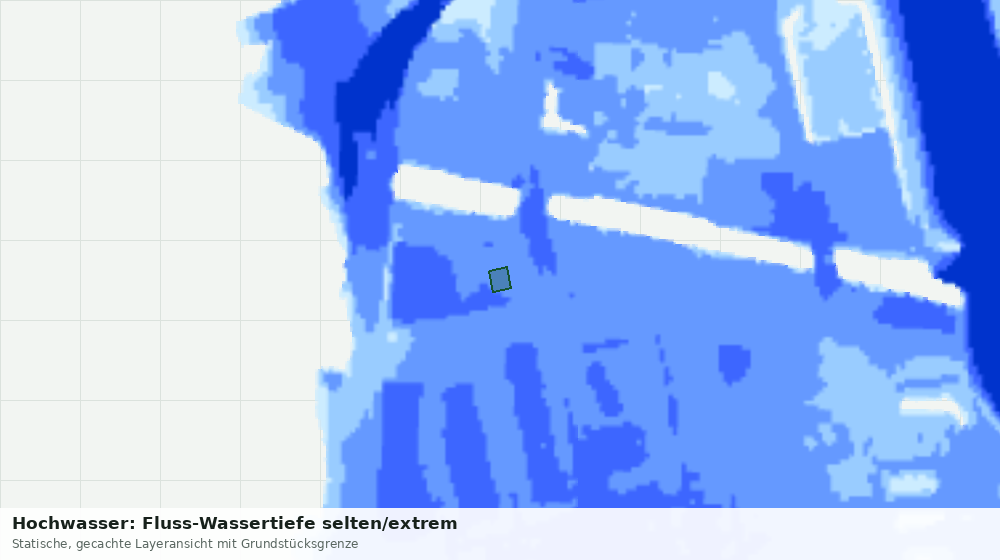 Statische Kartenansicht: Hochwasser: Fluss-Wassertiefe selten/extrem