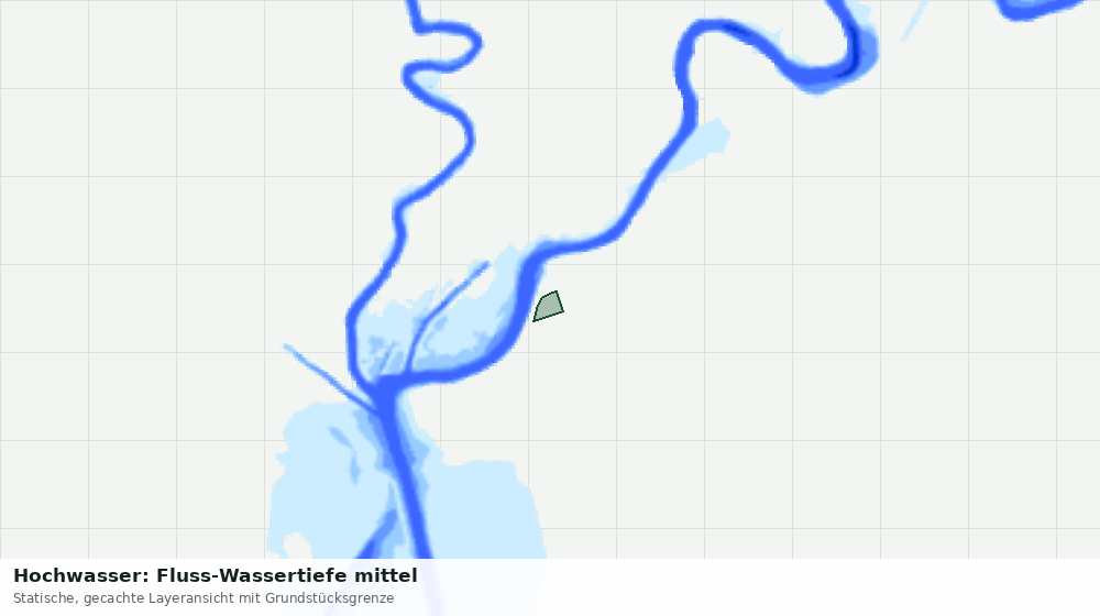 Statische Kartenansicht: Hochwasser: Fluss-Wassertiefe mittel