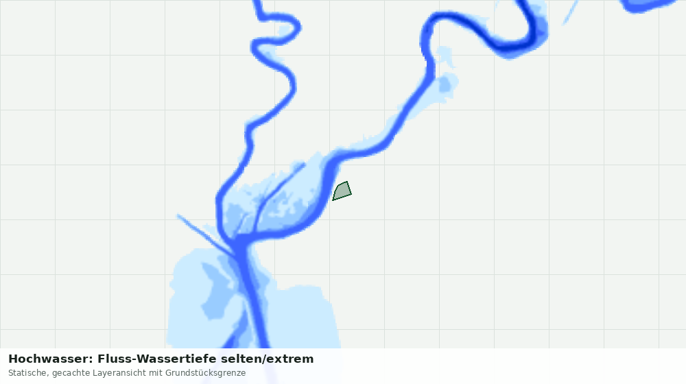Statische Kartenansicht: Hochwasser: Fluss-Wassertiefe selten/extrem