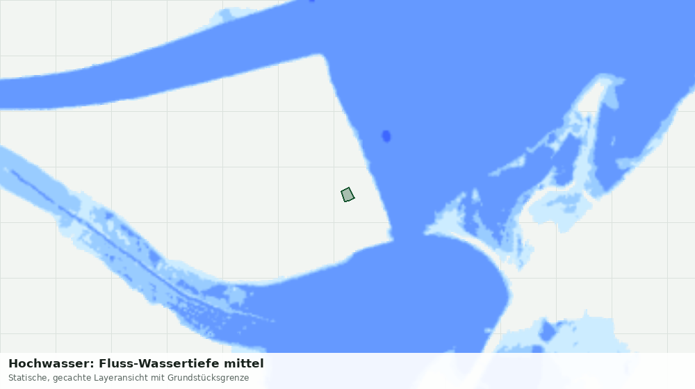 Statische Kartenansicht: Hochwasser: Fluss-Wassertiefe mittel
