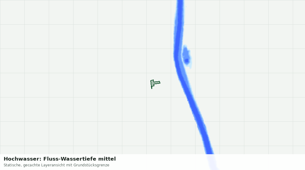 Statische Kartenansicht: Hochwasser: Fluss-Wassertiefe mittel