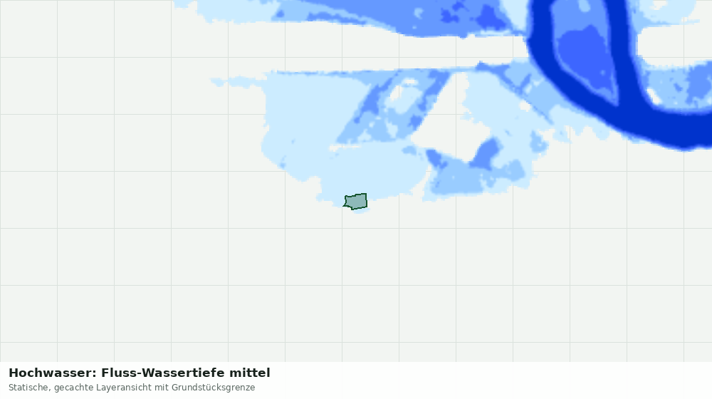 Statische Kartenansicht: Hochwasser: Fluss-Wassertiefe mittel