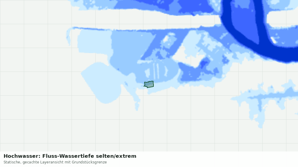 Statische Kartenansicht: Hochwasser: Fluss-Wassertiefe selten/extrem