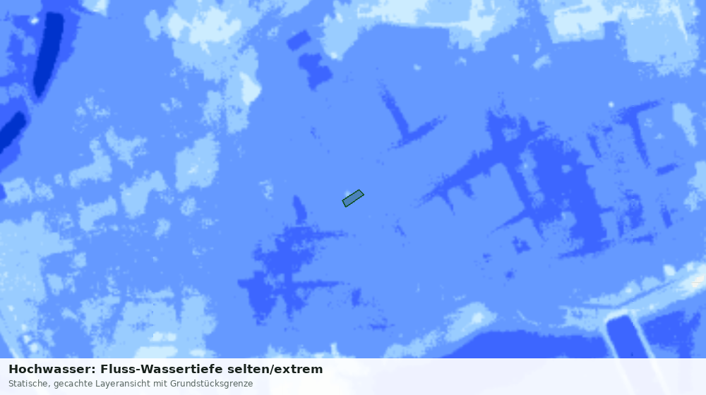 Statische Kartenansicht: Hochwasser: Fluss-Wassertiefe selten/extrem