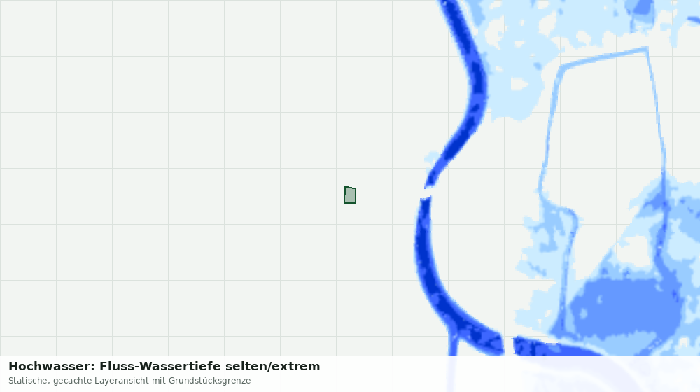 Statische Kartenansicht: Hochwasser: Fluss-Wassertiefe selten/extrem