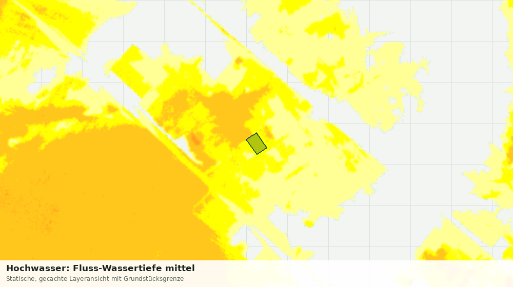 Statische Kartenansicht: Hochwasser: Fluss-Wassertiefe mittel