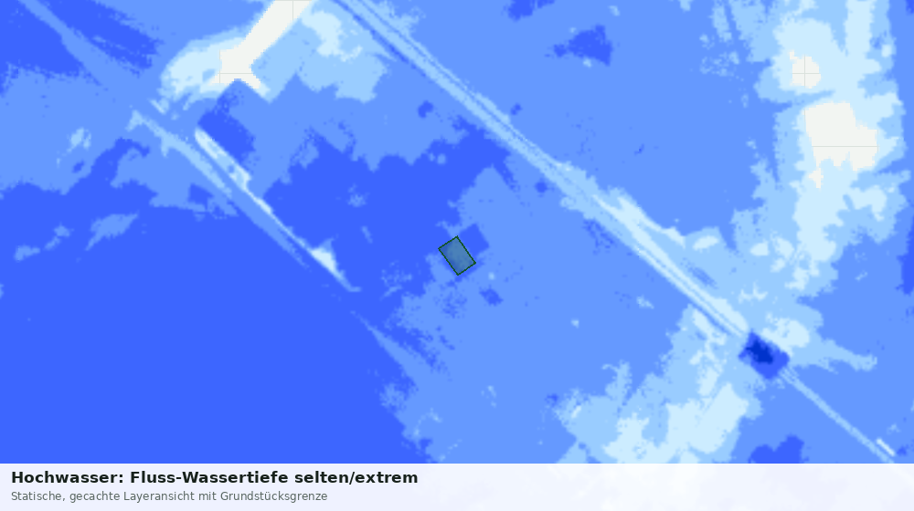 Statische Kartenansicht: Hochwasser: Fluss-Wassertiefe selten/extrem