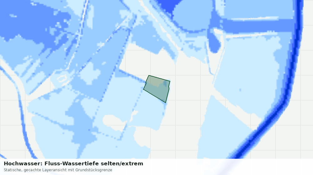 Statische Kartenansicht: Hochwasser: Fluss-Wassertiefe selten/extrem