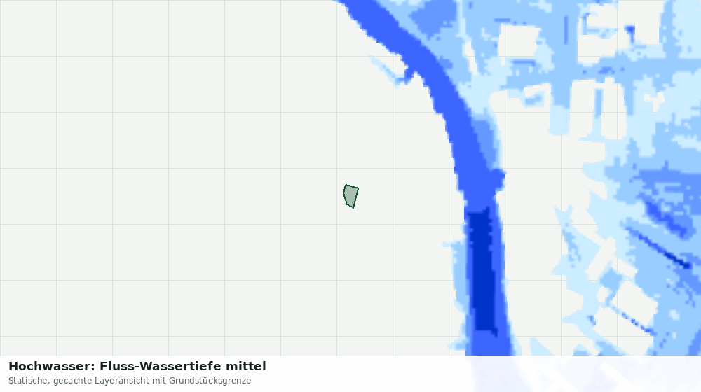 Statische Kartenansicht: Hochwasser: Fluss-Wassertiefe mittel