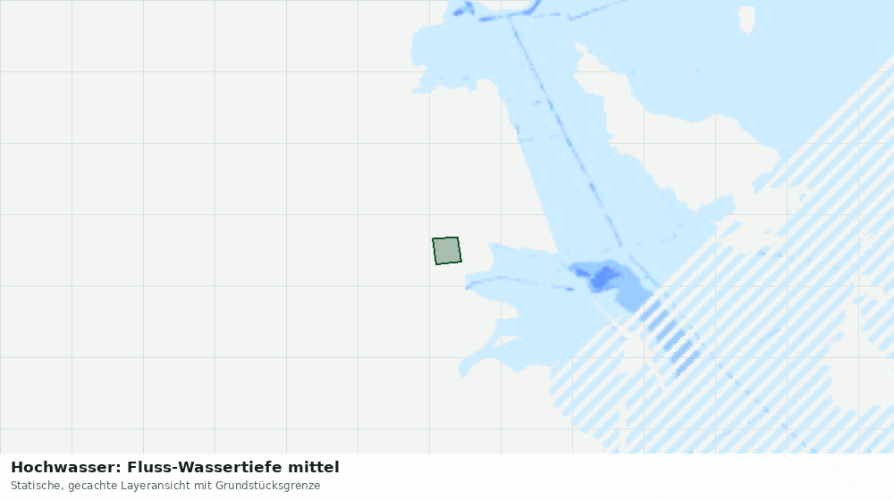 Statische Kartenansicht: Hochwasser: Fluss-Wassertiefe mittel