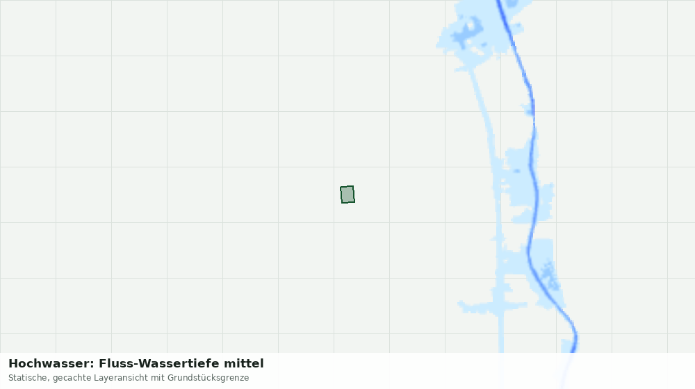 Statische Kartenansicht: Hochwasser: Fluss-Wassertiefe mittel