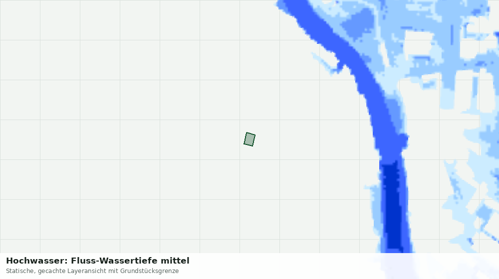 Statische Kartenansicht: Hochwasser: Fluss-Wassertiefe mittel