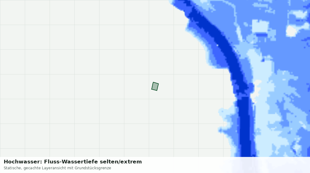 Statische Kartenansicht: Hochwasser: Fluss-Wassertiefe selten/extrem