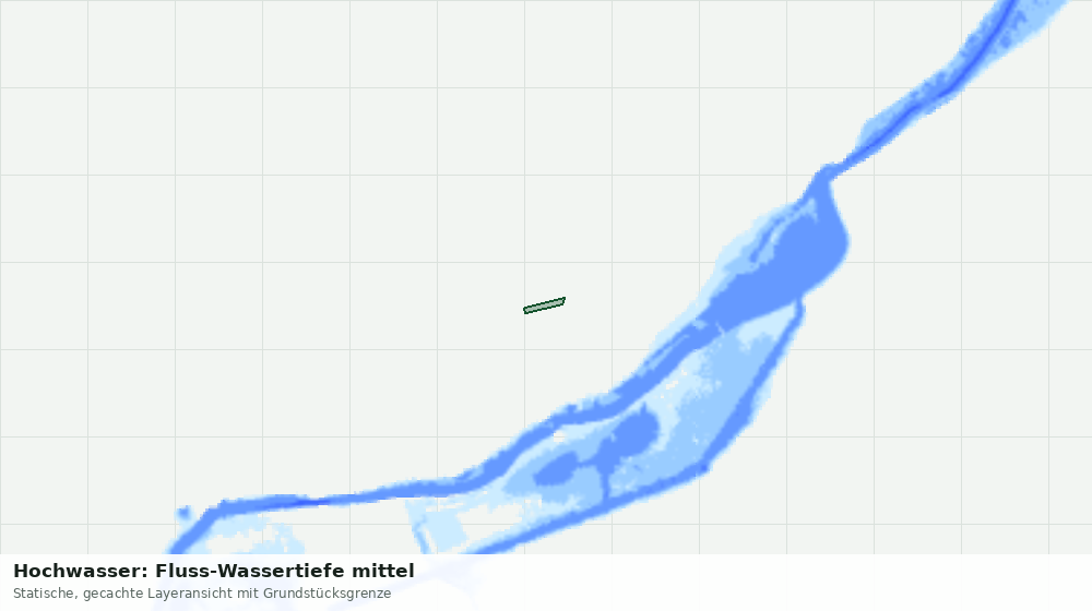 Statische Kartenansicht: Hochwasser: Fluss-Wassertiefe mittel